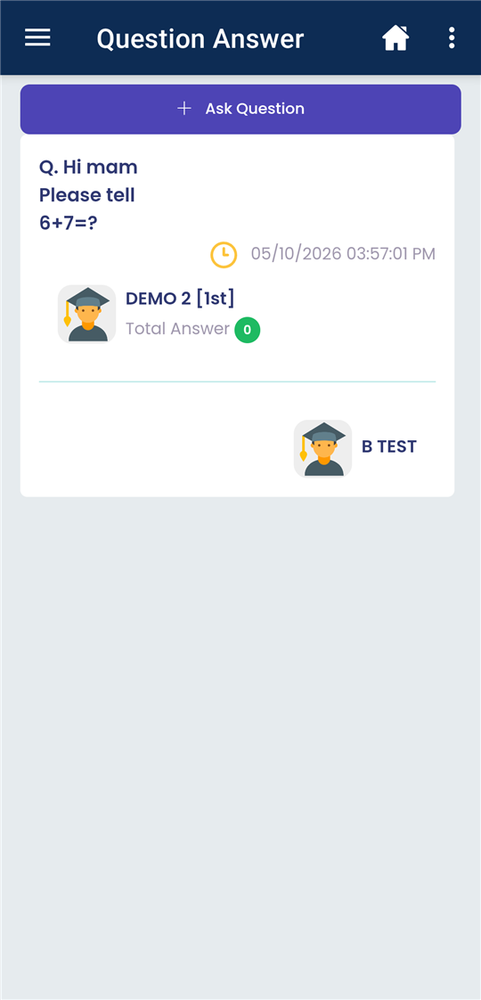 Question and answer with teachers